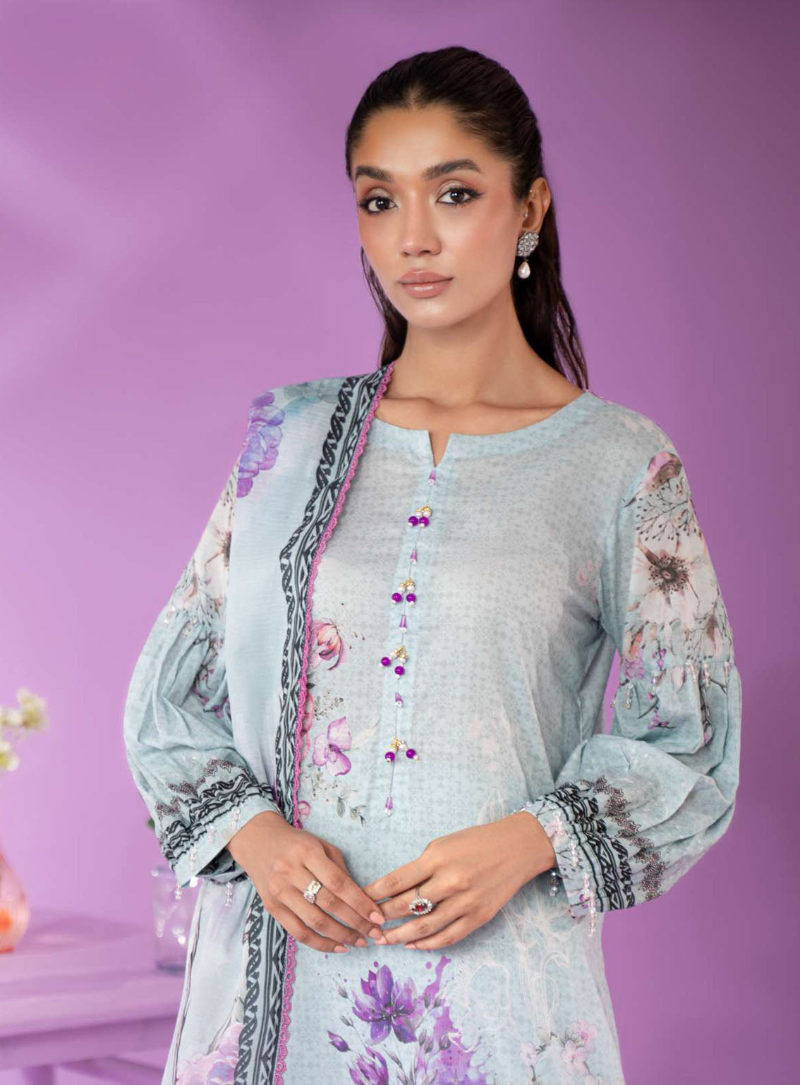 Alzohaib Colors Digital Printed Bana Doriya Dupatta Lawn 3 Piece Unstitched Suit AZ24CL CDB-08 Alzohaib Colors Digital Printed Bana Doriya Dupatta Lawn 3 Piece Unstitched Suit AZ24CL CDB-08