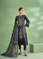 Alzohaib Colors Digital Printed Bana Doriya Dupatta Lawn 3 Piece Unstitched Suit AZ24CL CDB-09