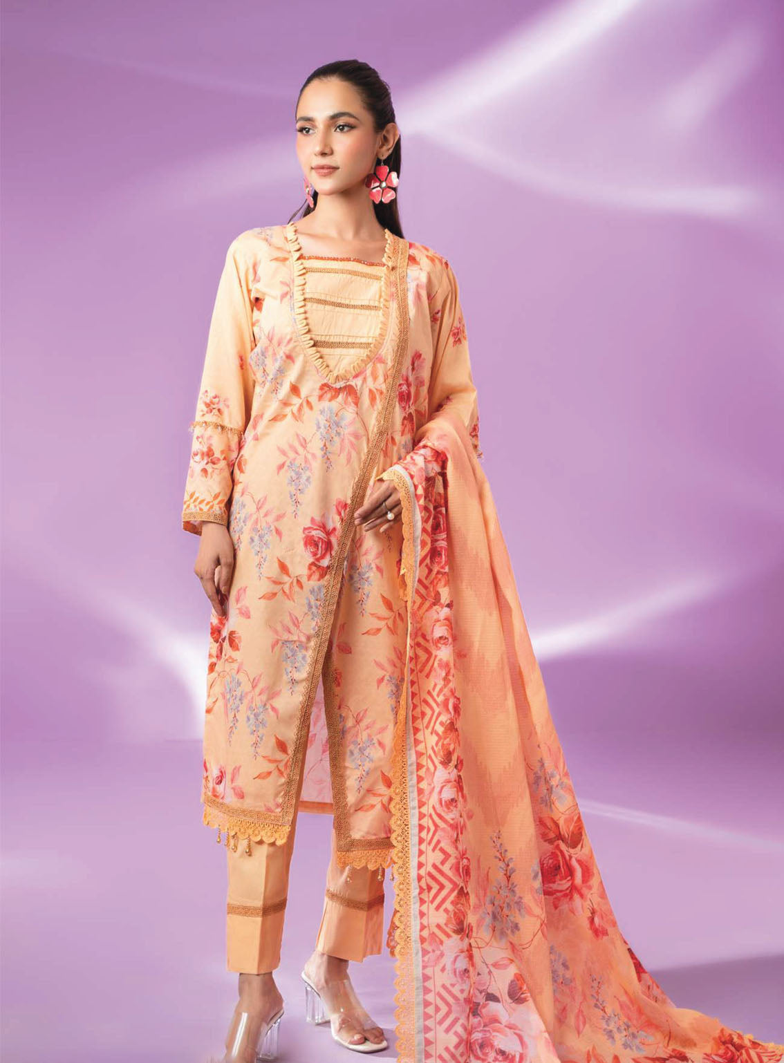 Alzohaib Colors Digital Printed Bana Doriya Dupatta Lawn 3 Piece Unstitched Suit AZ24CL CDB-11 Alzohaib Colors Digital Printed Bana Doriya Dupatta Lawn 3 Piece Unstitched Suit AZ24CL CDB-11