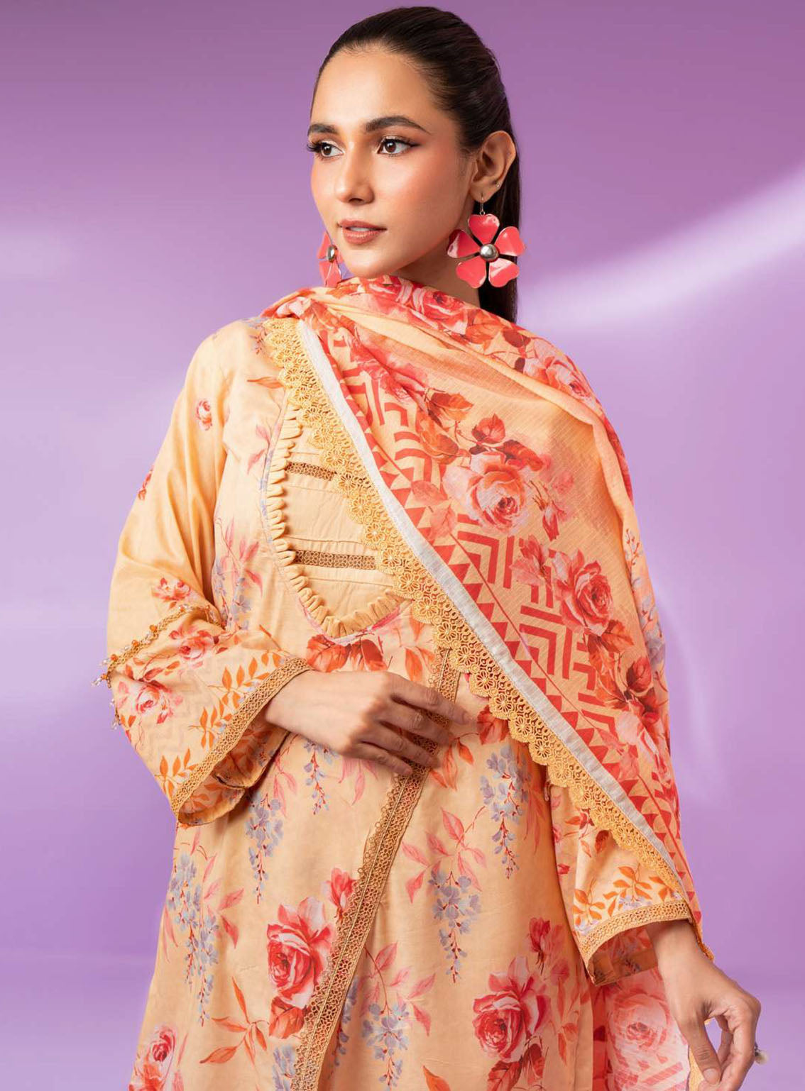 Alzohaib Colors Digital Printed Bana Doriya Dupatta Lawn 3 Piece Unstitched Suit AZ24CL CDB-11 Alzohaib Colors Digital Printed Bana Doriya Dupatta Lawn 3 Piece Unstitched Suit AZ24CL CDB-11