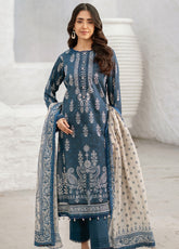 Alzohaib Colors Digital Printed Lawn 3 Piece Unstitched Suit AZ24CDP D-01
