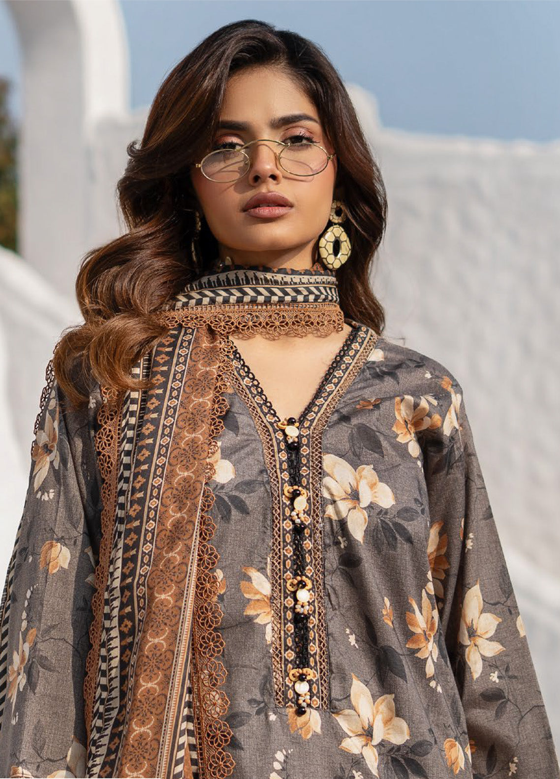 Alzohaib Colors Digital Printed Lawn 3 Piece Unstitched Suit AZ24CDP D-10 Alzohaib Colors Digital Printed Lawn 3 Piece Unstitched Suit AZ24CDP D-10