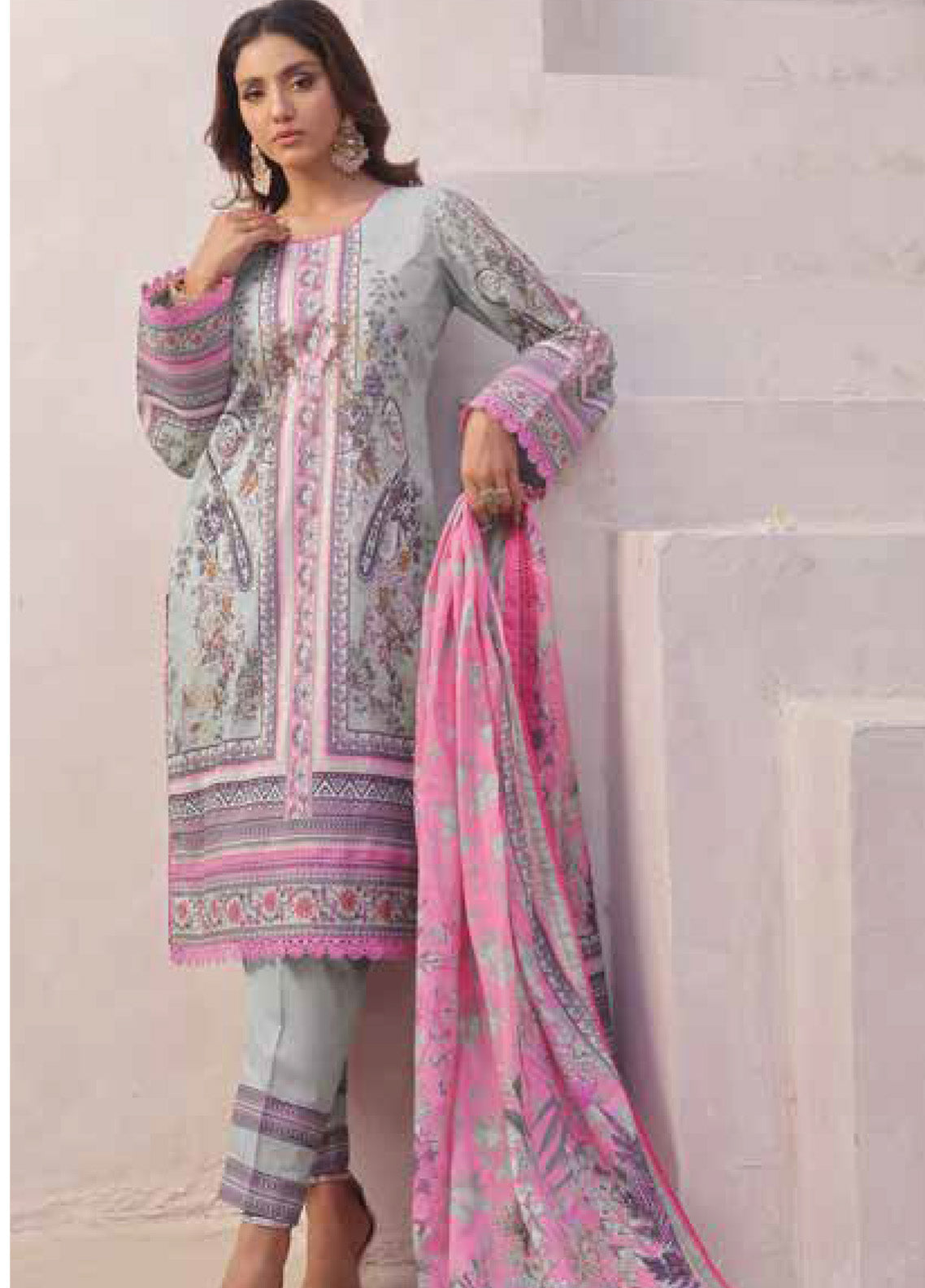 Alzohaib Colors Digital Printed Lawn 3 Piece Unstitched Suit AZ24CDPV4 D-02 Alzohaib Colors Digital Printed Lawn 3 Piece Unstitched Suit AZ24CDPV4 D-02