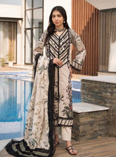 Alzohaib Luxury Printed Lawn 3 Piece Unstitched Suit AZ25LLP D-04