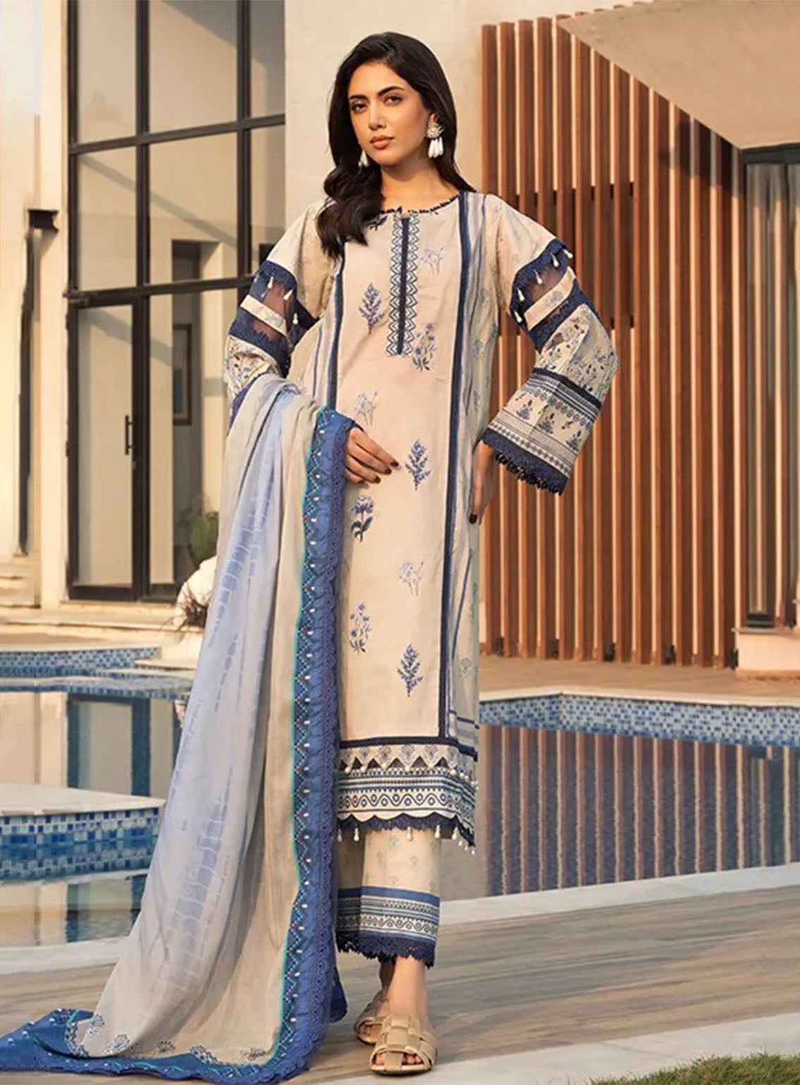 Alzohaib Luxury Printed Lawn 3 Piece Unstitched Suit AZ25LLP D-14 Alzohaib Luxury Printed Lawn 3 Piece Unstitched Suit AZ25LLP D-14