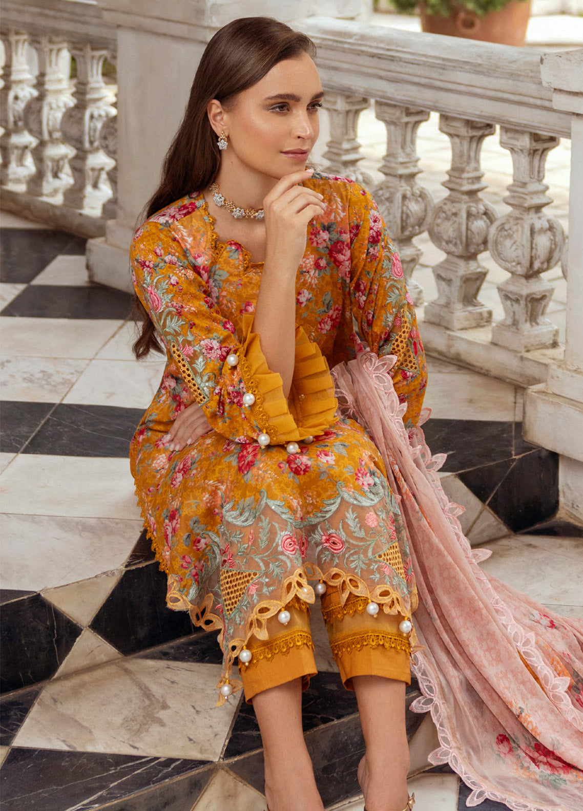 Alzohaib Sunshine Bloom Embroidered Cambric 3 Piece Unstitched Suit AZ24SBCW SB-04 Alzohaib Sunshine Bloom Embroidered Cambric 3 Piece Unstitched Suit AZ24SBCW SB-04