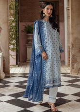 Alzohaib Sunshine Bloom Embroidered Cambric 3 Piece Unstitched Suit AZ24SBCW SB-08
