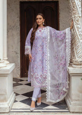 Alzohaib Sunshine Bloom Embroidered Cambric 3 Piece Unstitched Suit AZ24SBCW SB-09