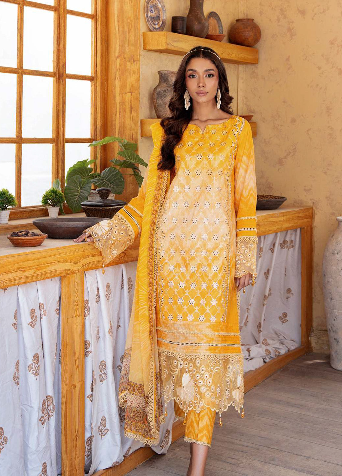 Alzohaib Sunshine Bloom Embroidered Lawn 3 Piece Unstitched Suit AZ24SBPK D-SPK-08 Alzohaib Sunshine Bloom Embroidered Lawn 3 Piece Unstitched Suit AZ24SBPK D-SPK-08