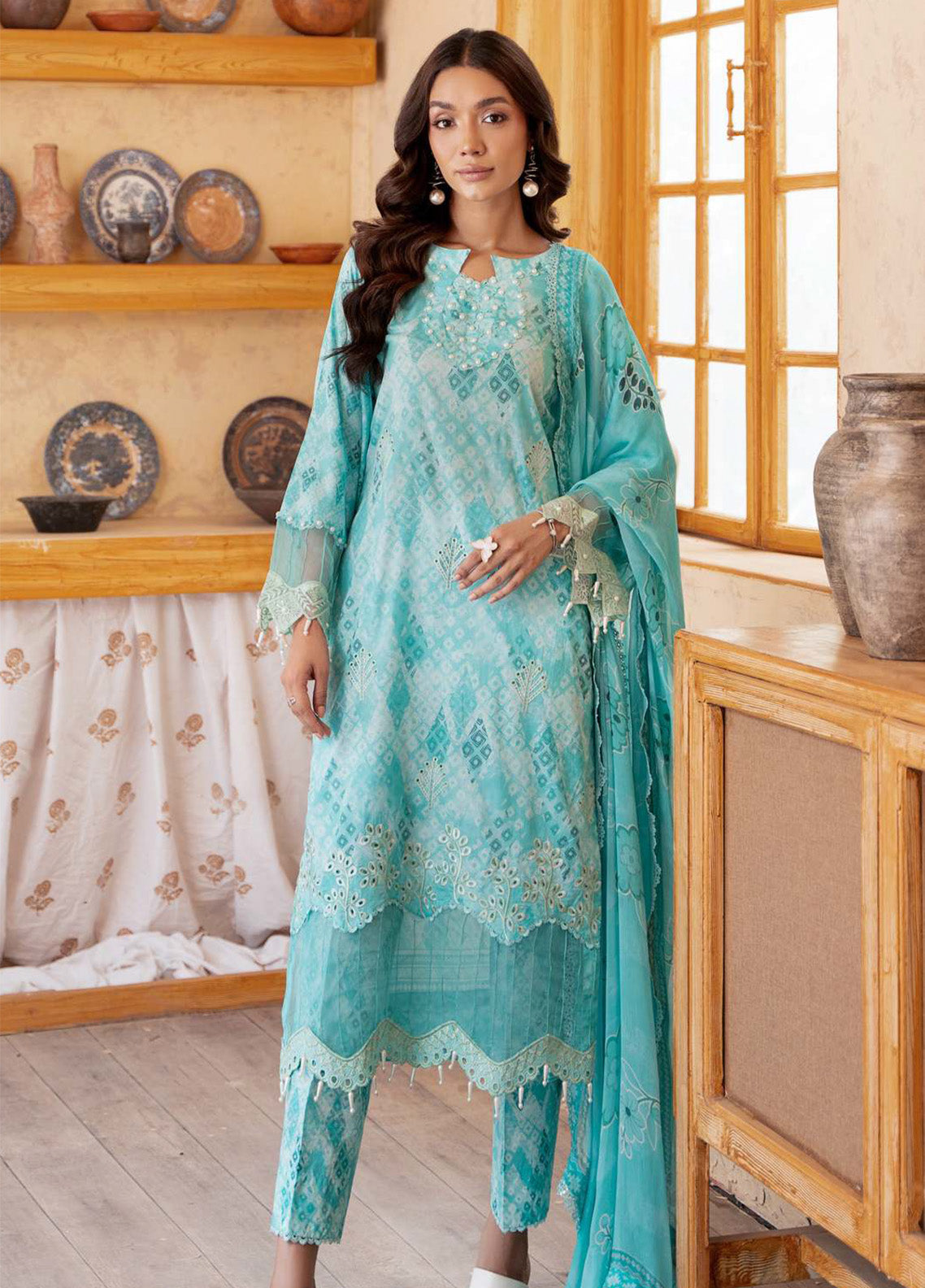 Alzohaib Sunshine Bloom Embroidered Lawn 3 Piece Unstitched Suit AZ24SBPK D-SPK-12 Alzohaib Sunshine Bloom Embroidered Lawn 3 Piece Unstitched Suit AZ24SBPK D-SPK-12