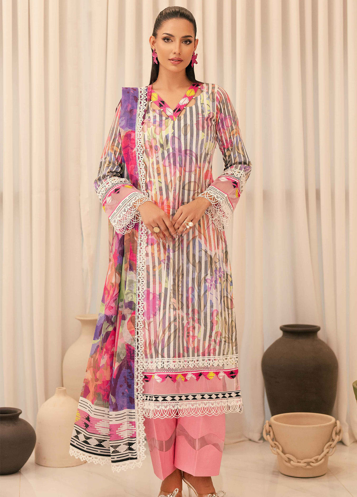 Alzohaib Sunshine Bloom Printed Cotton Satin 3 Piece Unstitched Suit AZ24SB SCS-02 Alzohaib Sunshine Bloom Printed Cotton Satin 3 Piece Unstitched Suit AZ24SB SCS-02