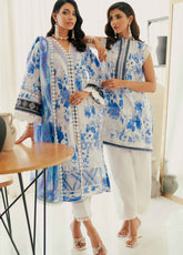 Alzohaib Sunshine Bloom Printed Cotton Satin 3 Piece Unstitched Suit AZ24SB SCS-05