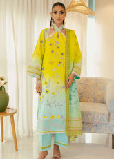 Alzohaib Sunshine Bloom Printed Cotton Satin 3 Piece Unstitched Suit AZ24SB SCS-09