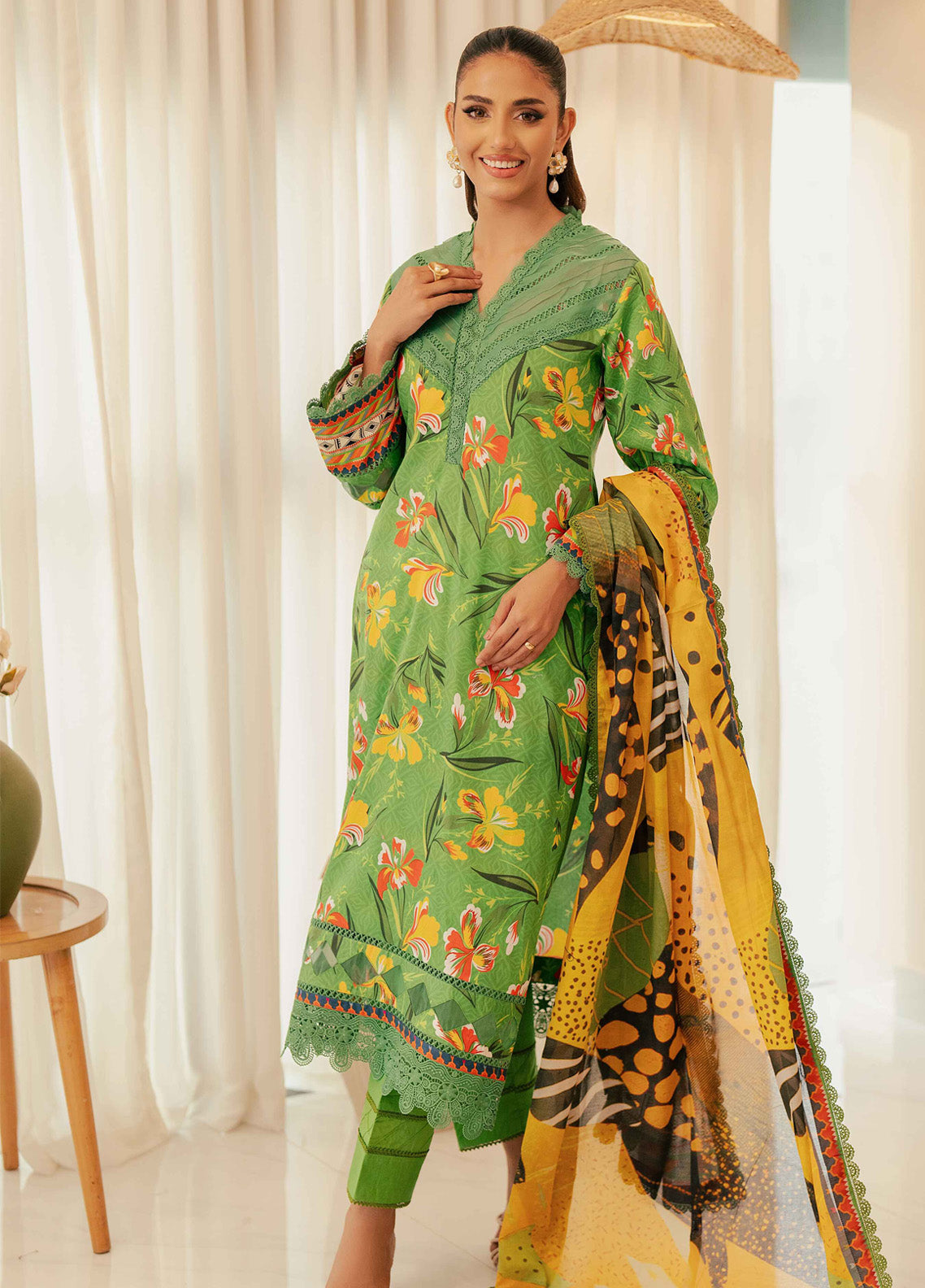 Alzohaib Sunshine Bloom Printed Cotton Satin 3 Piece Unstitched Suit AZ24SB SCS-11 Alzohaib Sunshine Bloom Printed Cotton Satin 3 Piece Unstitched Suit AZ24SB SCS-11