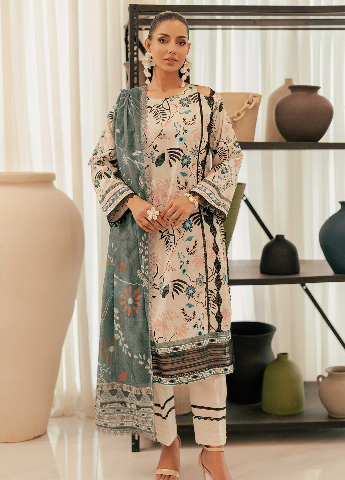 Alzohaib Sunshine Bloom Printed Cotton Satin 3 Piece Unstitched Suit AZ24SB SCS-12 Alzohaib Sunshine Bloom Printed Cotton Satin 3 Piece Unstitched Suit AZ24SB SCS-12