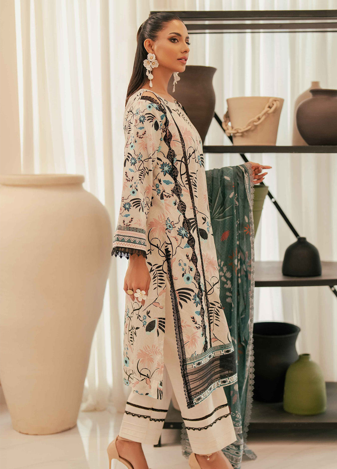 Alzohaib Sunshine Bloom Printed Cotton Satin 3 Piece Unstitched Suit AZ24SB SCS-12 Alzohaib Sunshine Bloom Printed Cotton Satin 3 Piece Unstitched Suit AZ24SB SCS-12