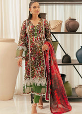 Alzohaib Sunshine Bloom Printed Cotton Satin 3 Piece Unstitched Suit AZ24SB SCS-14