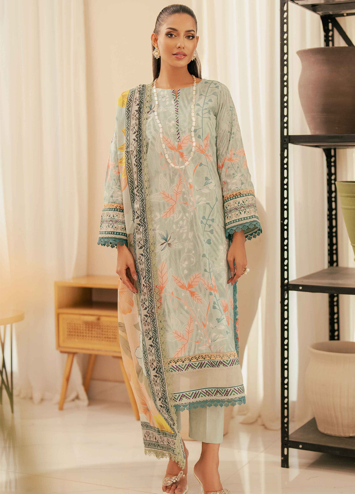 Alzohaib Sunshine Bloom Printed Cotton Satin 3 Piece Unstitched Suit AZ24SB SCS-15 Alzohaib Sunshine Bloom Printed Cotton Satin 3 Piece Unstitched Suit AZ24SB SCS-15