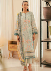 Alzohaib Sunshine Bloom Printed Cotton Satin 3 Piece Unstitched Suit AZ24SB SCS-15
