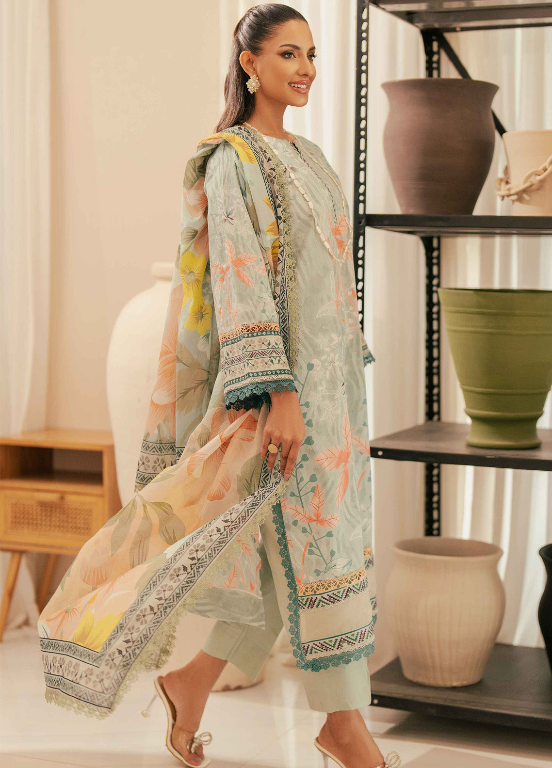 Alzohaib Sunshine Bloom Printed Cotton Satin 3 Piece Unstitched Suit AZ24SB SCS-15 Alzohaib Sunshine Bloom Printed Cotton Satin 3 Piece Unstitched Suit AZ24SB SCS-15