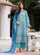 Amal By Motifz Embroidered Lawn 3 Piece Unstitched Suit MT25EELD2 D-5368 OPAL