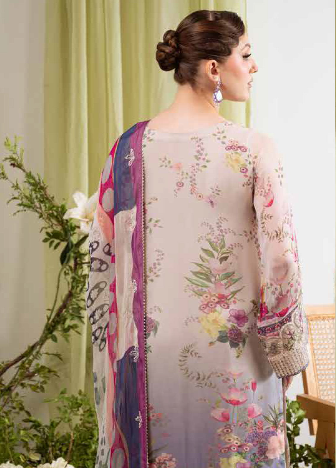 Amaya By Nureh Luxury Embroidered Chiffon 3 Piece Unstitched Suit NU25ALEC D-AM-19 Amaya By Nureh Luxury Embroidered Chiffon 3 Piece Unstitched Suit NU25ALEC D-AM-19