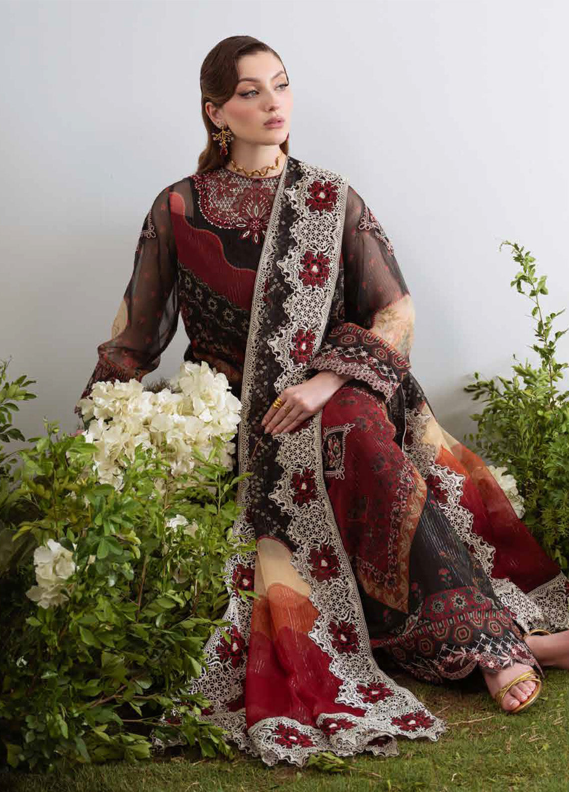 Amaya By Nureh Luxury Embroidered Chiffon 3 Piece Unstitched Suit NU25ALEC D-AM-22 Amaya By Nureh Luxury Embroidered Chiffon 3 Piece Unstitched Suit NU25ALEC D-AM-22