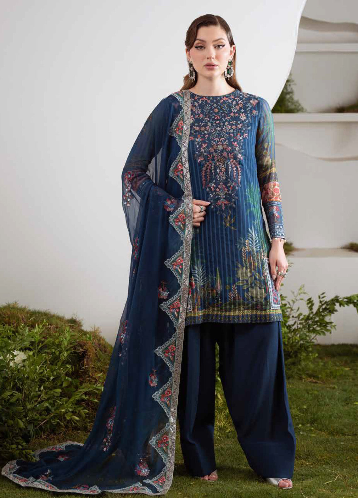 Amaya By Nureh Luxury Embroidered Chiffon 3 Piece Unstitched Suit NU25ALEC D-AM-23 Amaya By Nureh Luxury Embroidered Chiffon 3 Piece Unstitched Suit NU25ALEC D-AM-23