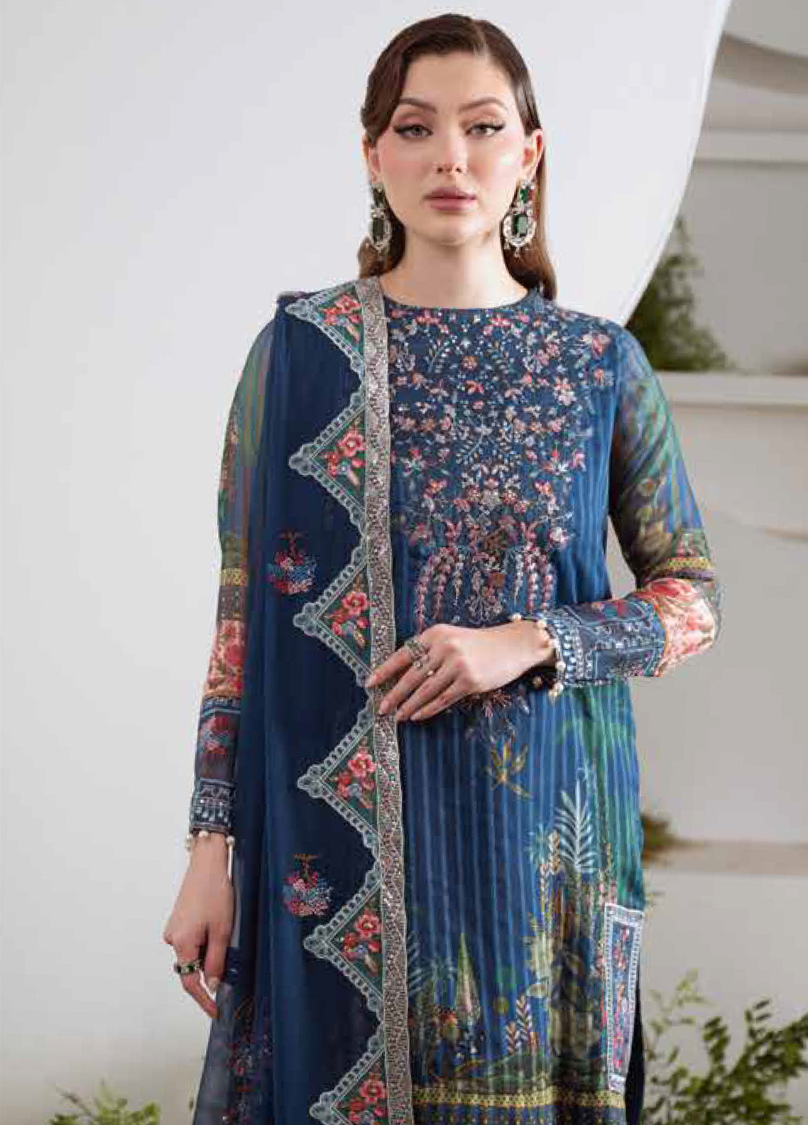 Amaya By Nureh Luxury Embroidered Chiffon 3 Piece Unstitched Suit NU25ALEC D-AM-23 Amaya By Nureh Luxury Embroidered Chiffon 3 Piece Unstitched Suit NU25ALEC D-AM-23