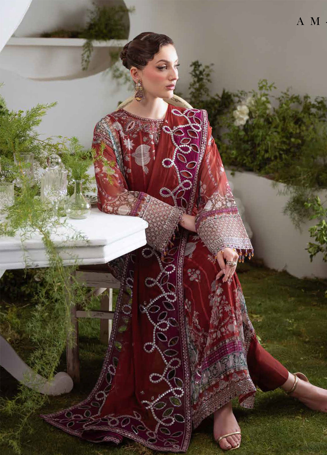 Amaya By Nureh Luxury Embroidered Chiffon 3 Piece Unstitched Suit NU25ALEC D-AM-24 Amaya By Nureh Luxury Embroidered Chiffon 3 Piece Unstitched Suit NU25ALEC D-AM-24