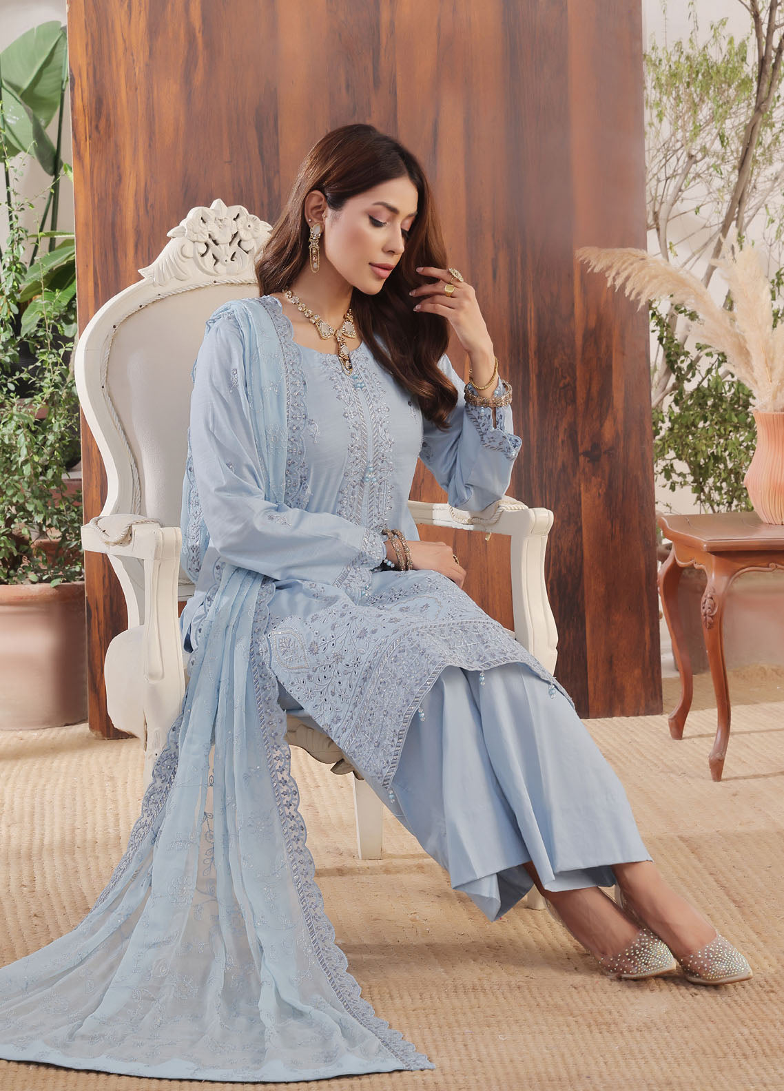 Anaya By Soghat Creation Embroidered Cotton 3 Piece Unstitched Suit SC25A SEC-02 Anaya By Soghat Creation Embroidered Cotton 3 Piece Unstitched Suit SC25A SEC-02