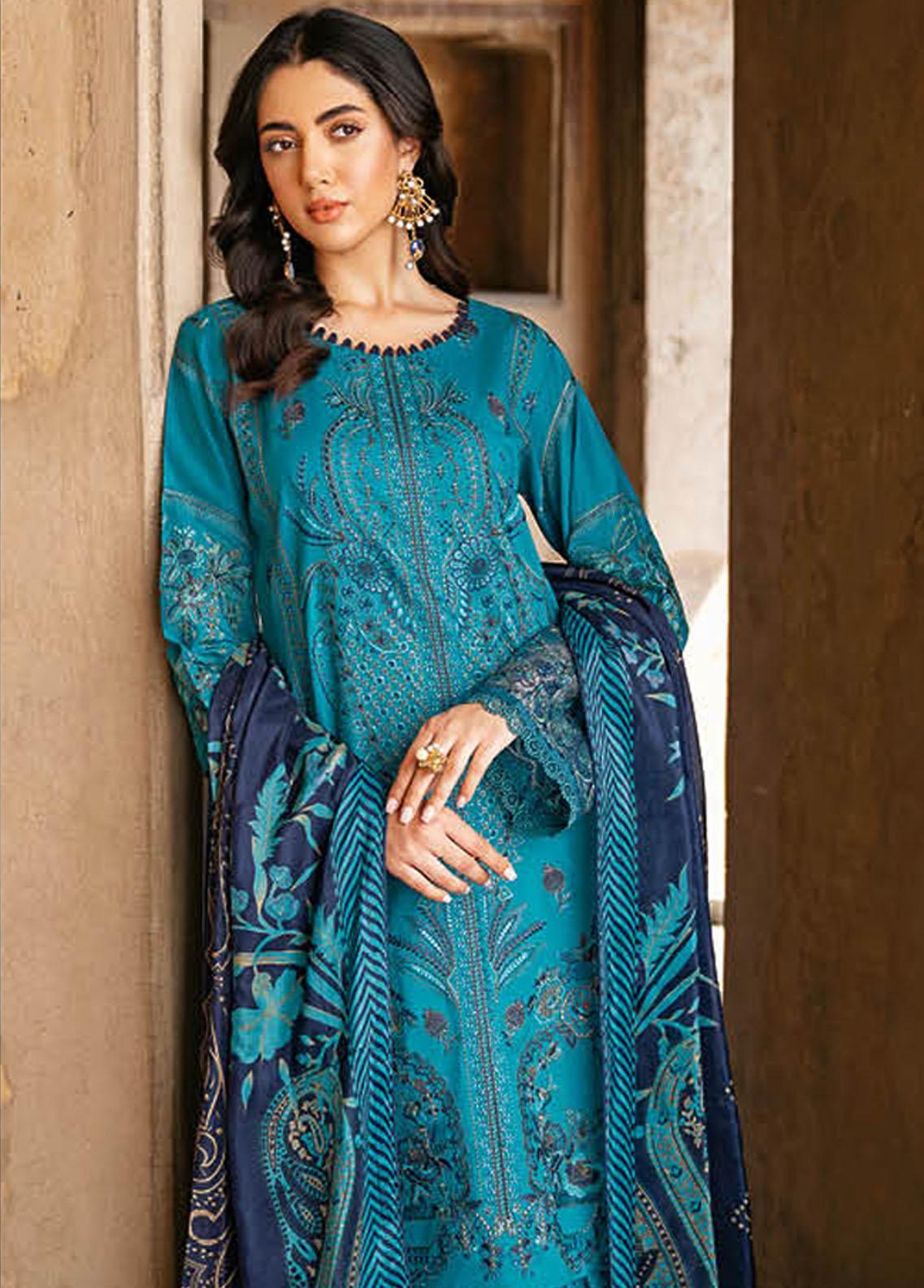 Andaaz By Ramsha Embroidered Lawn Unstitched 3 Piece Suit - 01 Andaaz By Ramsha Embroidered Lawn Unstitched 3 Piece Suit - 01