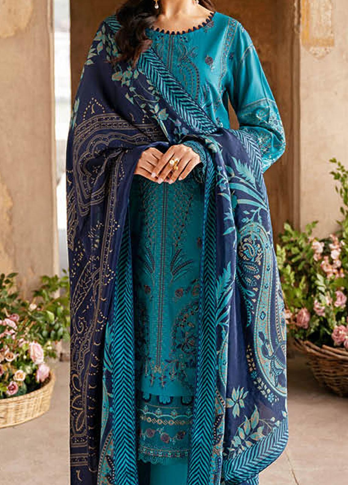 Andaaz By Ramsha Embroidered Lawn Unstitched 3 Piece Suit - 01 Andaaz By Ramsha Embroidered Lawn Unstitched 3 Piece Suit - 01