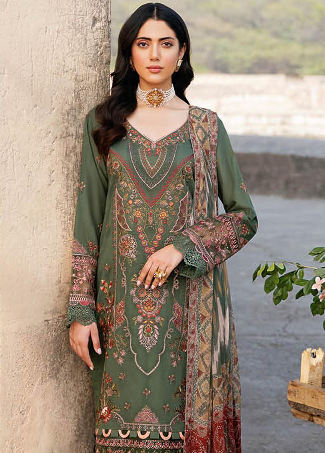 Andaaz By Ramsha Embroidered Lawn Unstitched 3 Piece Suit - 02 Andaaz By Ramsha Embroidered Lawn Unstitched 3 Piece Suit - 02