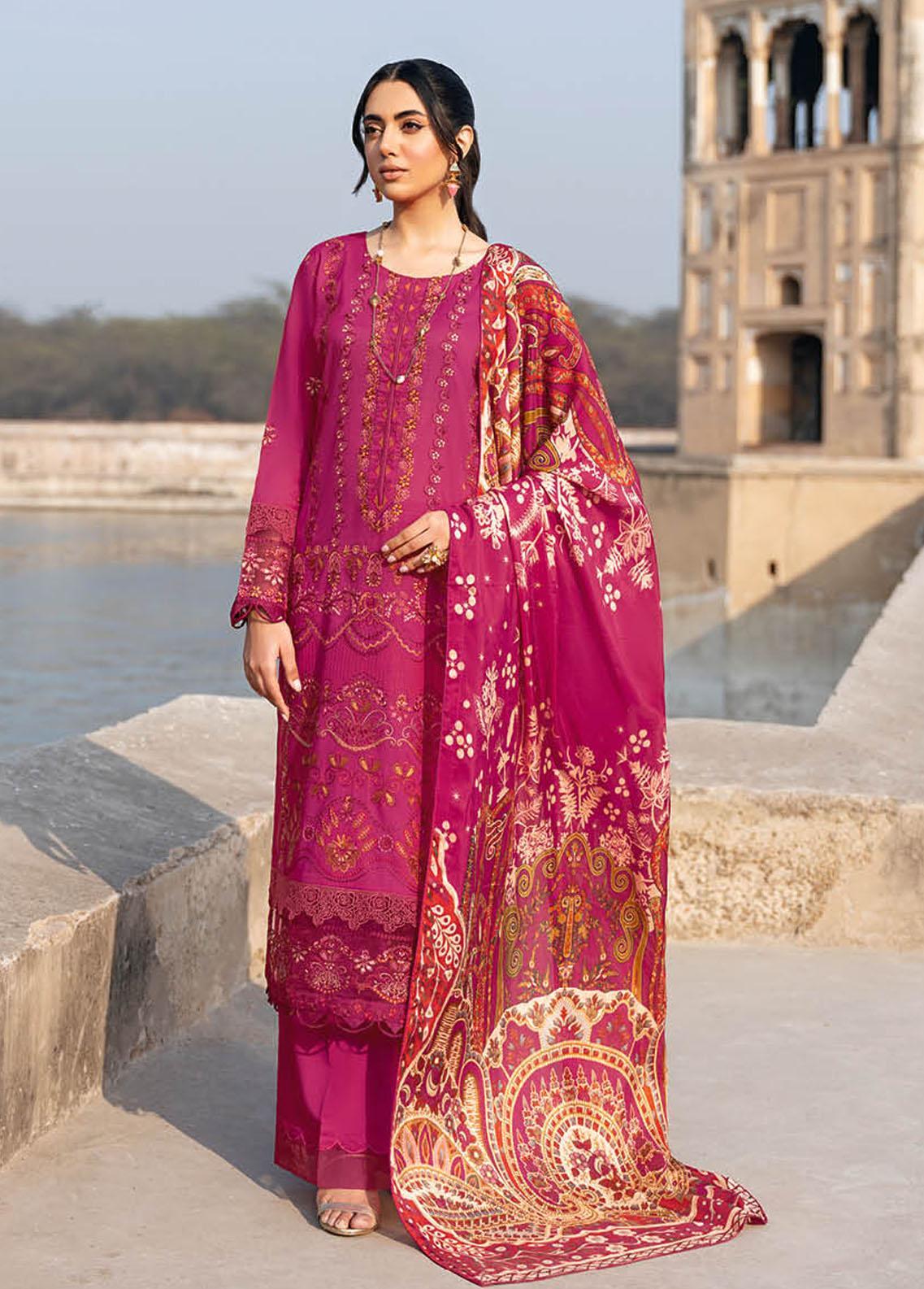 Andaaz By Ramsha Embroidered Lawn Unstitched 3 Piece Suit - 03 Andaaz By Ramsha Embroidered Lawn Unstitched 3 Piece Suit - 03