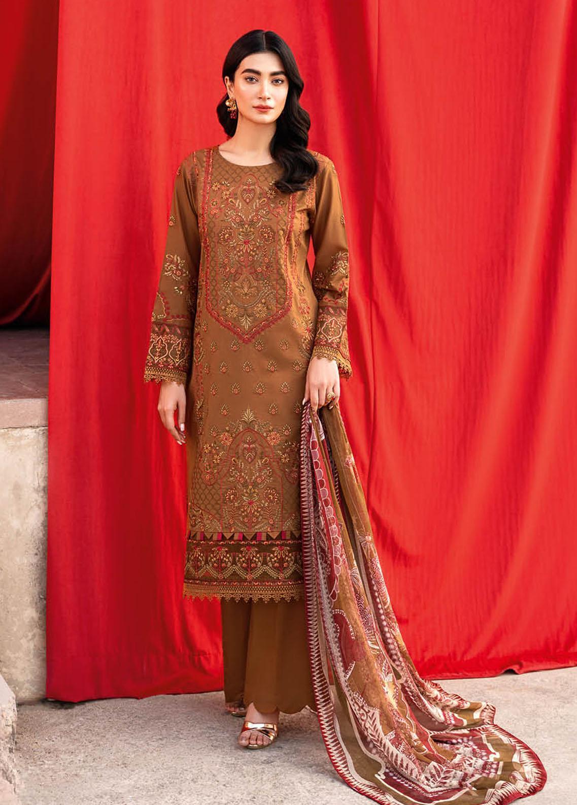 Andaaz By Ramsha Embroidered Lawn Unstitched 3 Piece Suit - 08 Andaaz By Ramsha Embroidered Lawn Unstitched 3 Piece Suit - 08