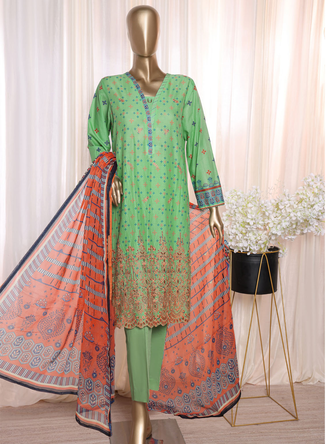 Anmol By HZ Textile Chikankari Embroidered Lawn 3 Piece Unstitched Suit HZ24AV2 ACE-23464 Anmol By HZ Textile Chikankari Embroidered Lawn 3 Piece Unstitched Suit HZ24AV2 ACE-23464