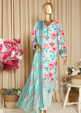 Anmol By HZ Textiles Embroidered Chikankari Linen 3 Piece Unstitched Suit HZ25ALCE ALS-1342