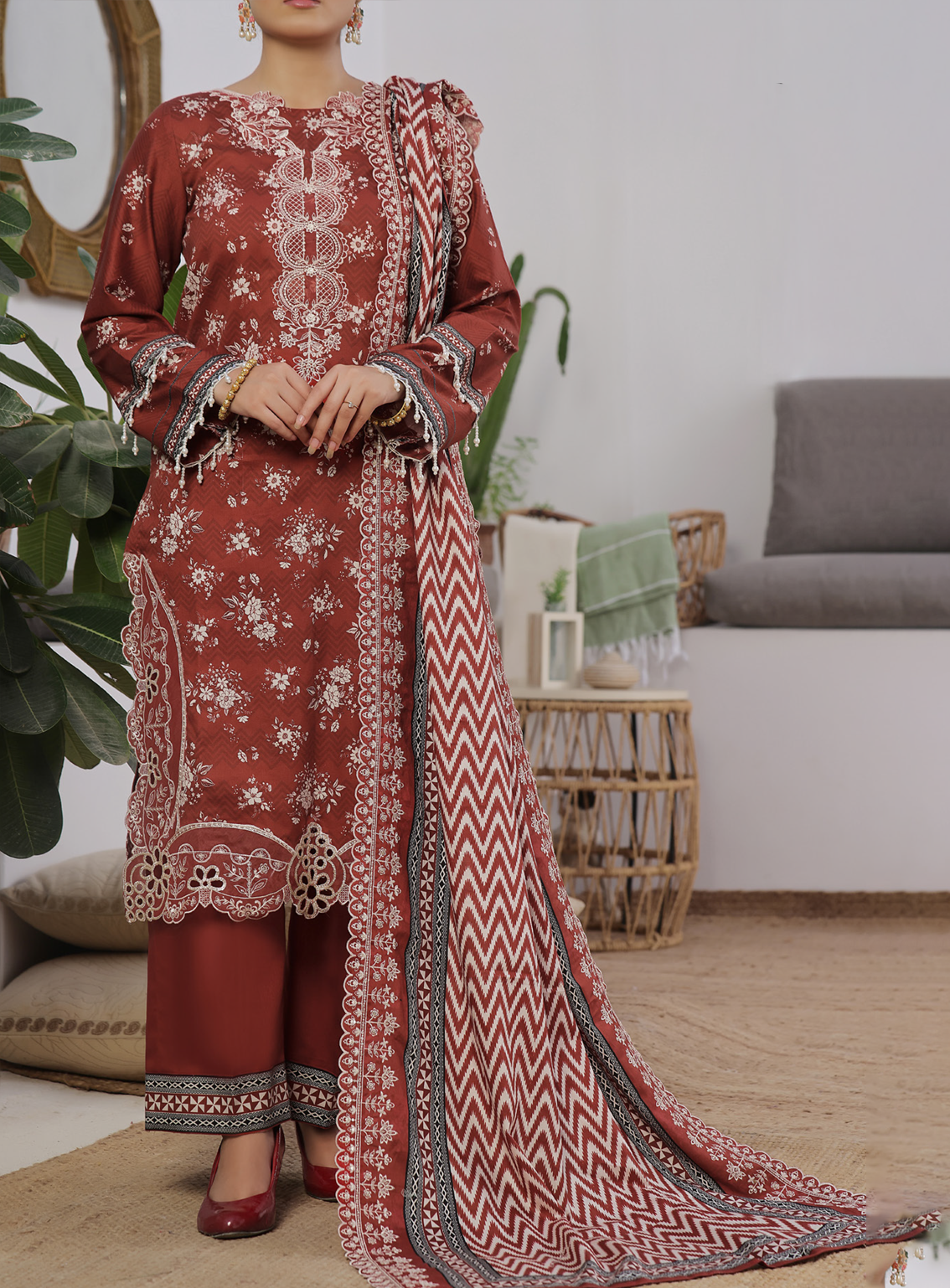 Anmol By VS Textile Embroidered Cottel 3 Piece Unstitched Suit VS24AC D-254 Anmol By VS Textile Embroidered Cottel 3 Piece Unstitched Suit VS24AC D-254