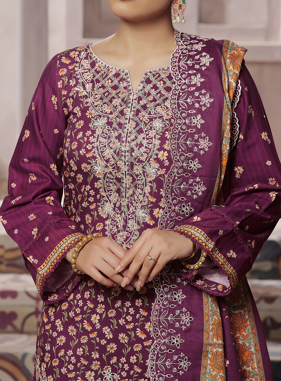 Anmol By VS Textile Embroidered Cottel 3 Piece Unstitched Suit VS24AC D-255 Anmol By VS Textile Embroidered Cottel 3 Piece Unstitched Suit VS24AC D-255
