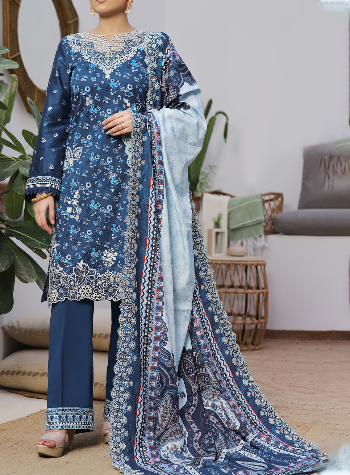 Anmol By VS Textile Embroidered Cottel 3 Piece Unstitched Suit VS24AC D-259 Anmol By VS Textile Embroidered Cottel 3 Piece Unstitched Suit VS24AC D-259