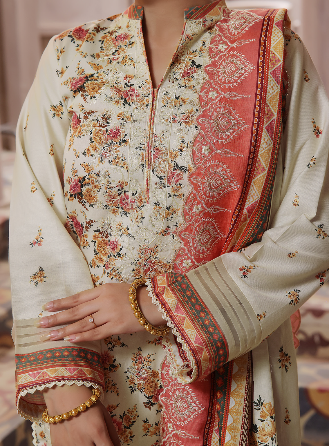 Anmol By VS Textile Embroidered Cottel 3 Piece Unstitched Suit VS24AC D-261 Anmol By VS Textile Embroidered Cottel 3 Piece Unstitched Suit VS24AC D-261