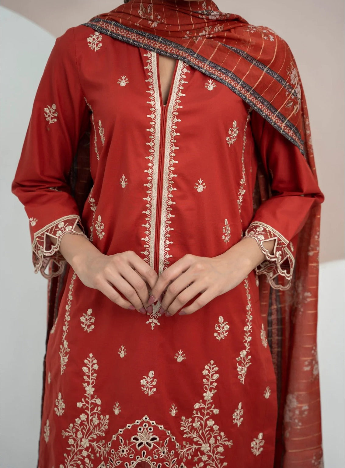 Anmol By VS Textile Embroidered Cotton 3 Piece Unstitched Suit VS24A ECV2-1017 Anmol By VS Textile Embroidered Cotton 3 Piece Unstitched Suit VS24A ECV2-1017