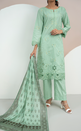 Anmol By VS Textile Embroidered Cotton 3 Piece Unstitched Suit VS24A ECV2-1018