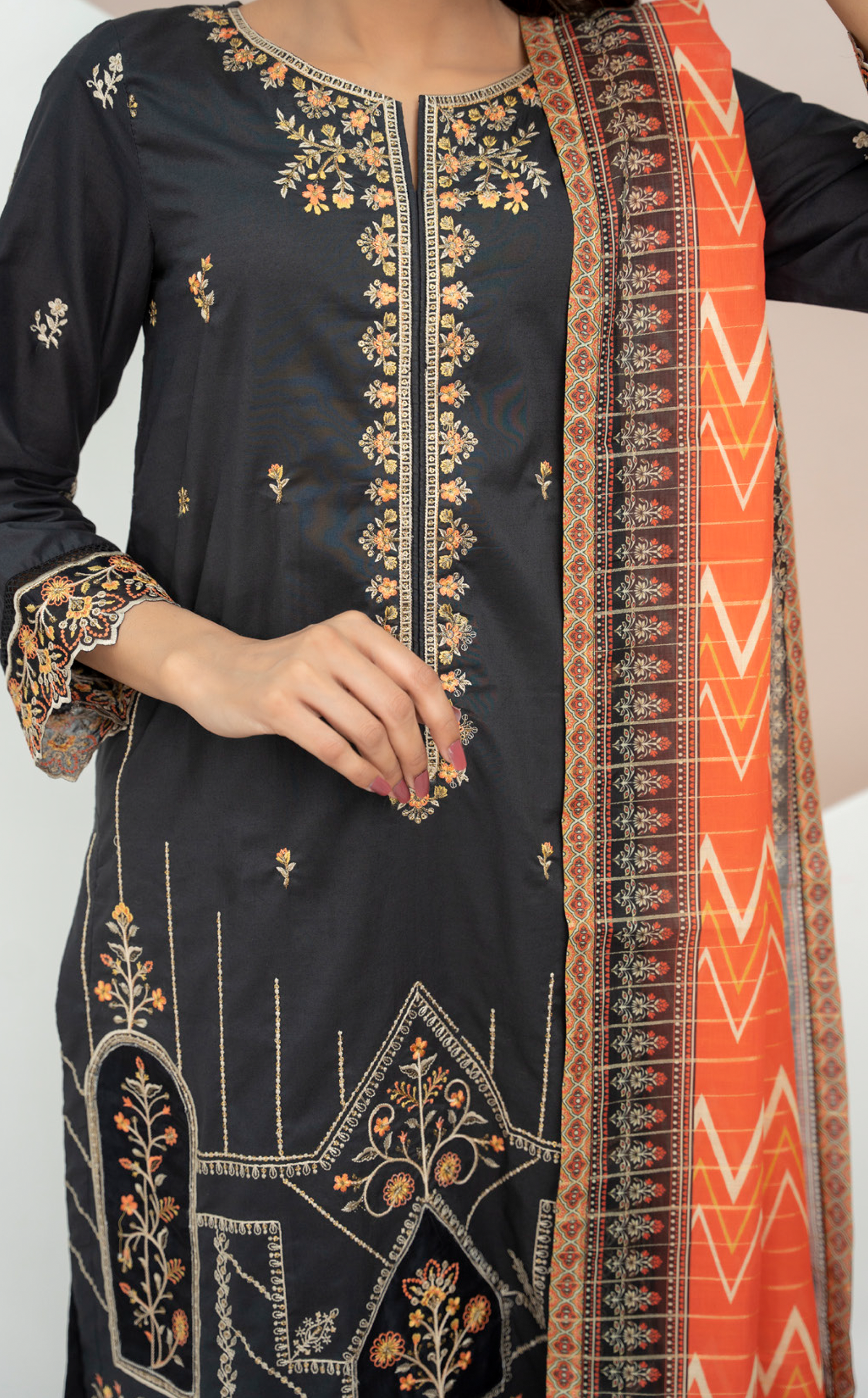 Anmol By VS Textile Embroidered Cotton 3 Piece Unstitched Suit VS24A ECV2-1019 Anmol By VS Textile Embroidered Cotton 3 Piece Unstitched Suit VS24A ECV2-1019