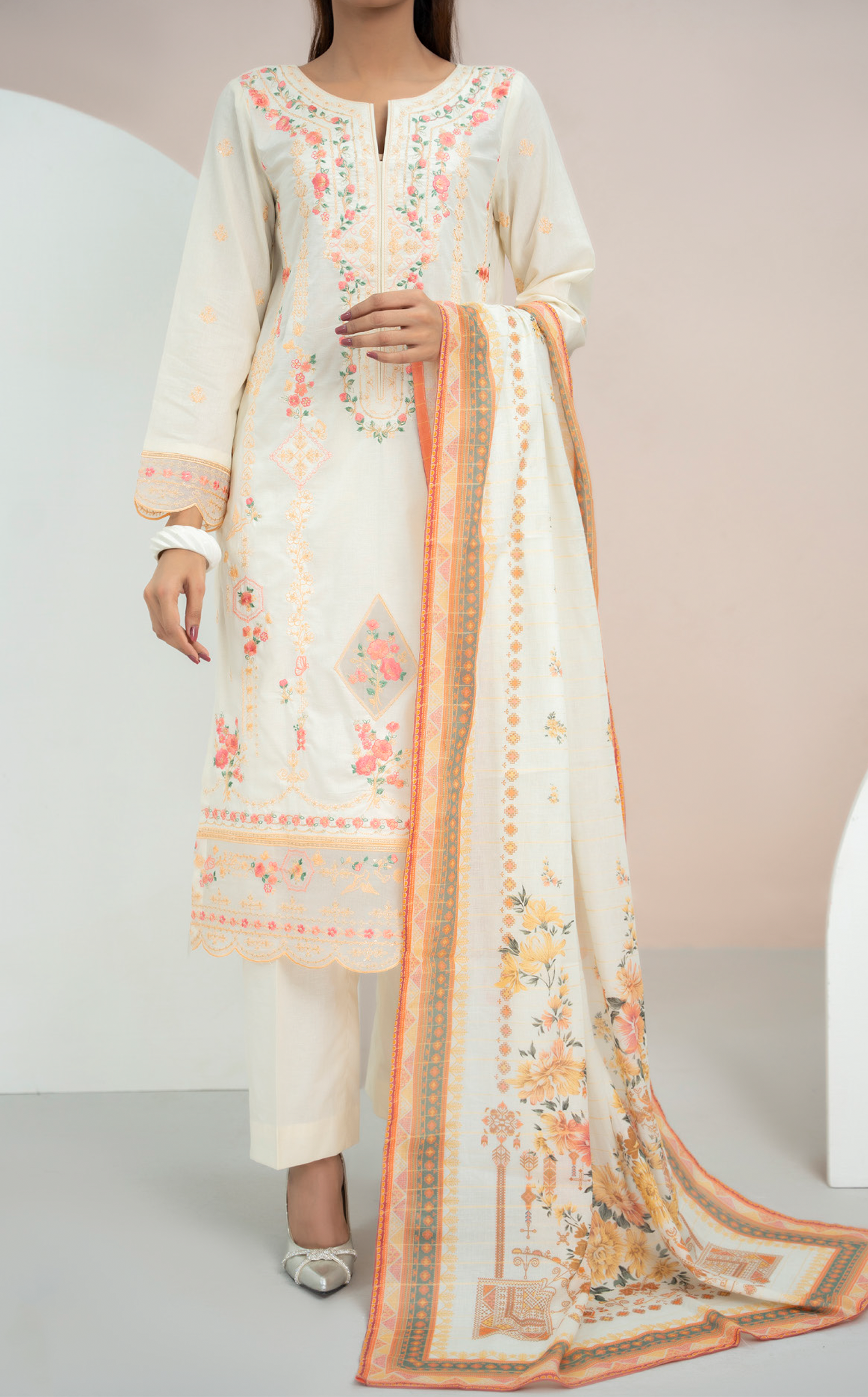 Anmol By VS Textile Embroidered Cotton 3 Piece Unstitched Suit VS24A ECV2-1020 Anmol By VS Textile Embroidered Cotton 3 Piece Unstitched Suit VS24A ECV2-1020