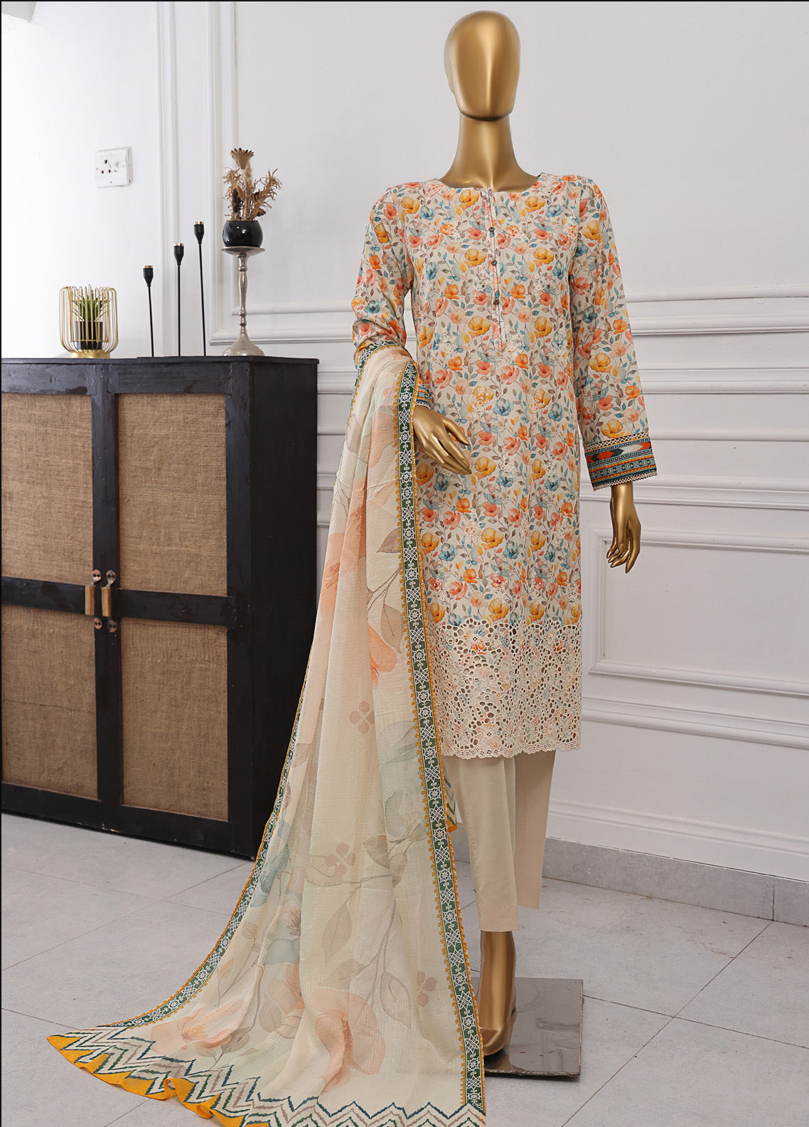 Anmol By HZ Textile Chikankari Embroidered Lawn 3 Piece Unstitched Suit HZ25A ACE-1073 Anmol By HZ Textile Chikankari Embroidered Lawn 3 Piece Unstitched Suit HZ25A ACE-1073