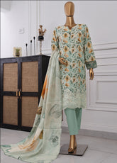 Anmol By HZ Textile Chikankari Embroidered Lawn 3 Piece Unstitched Suit HZ25A ACE-1077