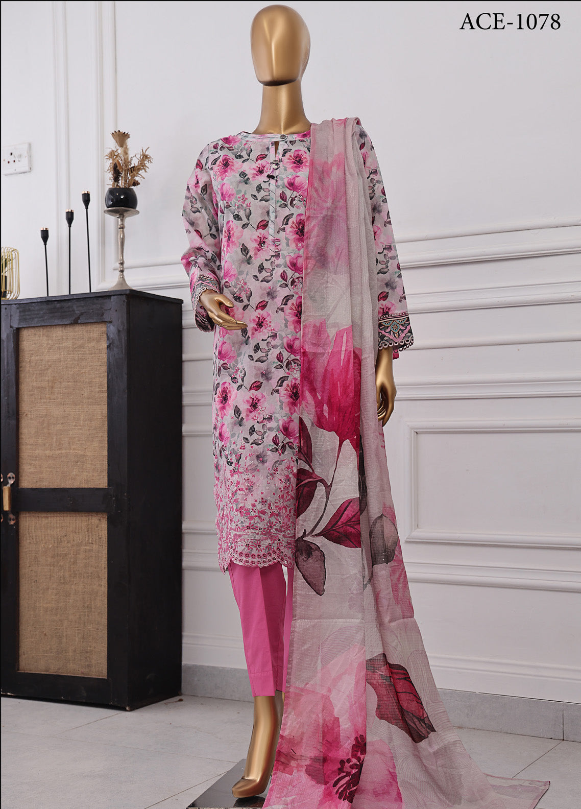 Anmol By HZ Textile Chikankari Embroidered Lawn 3 Piece Unstitched Suit HZ25A ACE-1078 Anmol By HZ Textile Chikankari Embroidered Lawn 3 Piece Unstitched Suit HZ25A ACE-1078