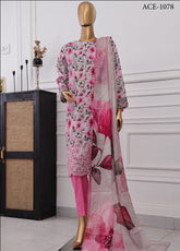 Anmol By HZ Textile Chikankari Embroidered Lawn 3 Piece Unstitched Suit HZ25A ACE-1078